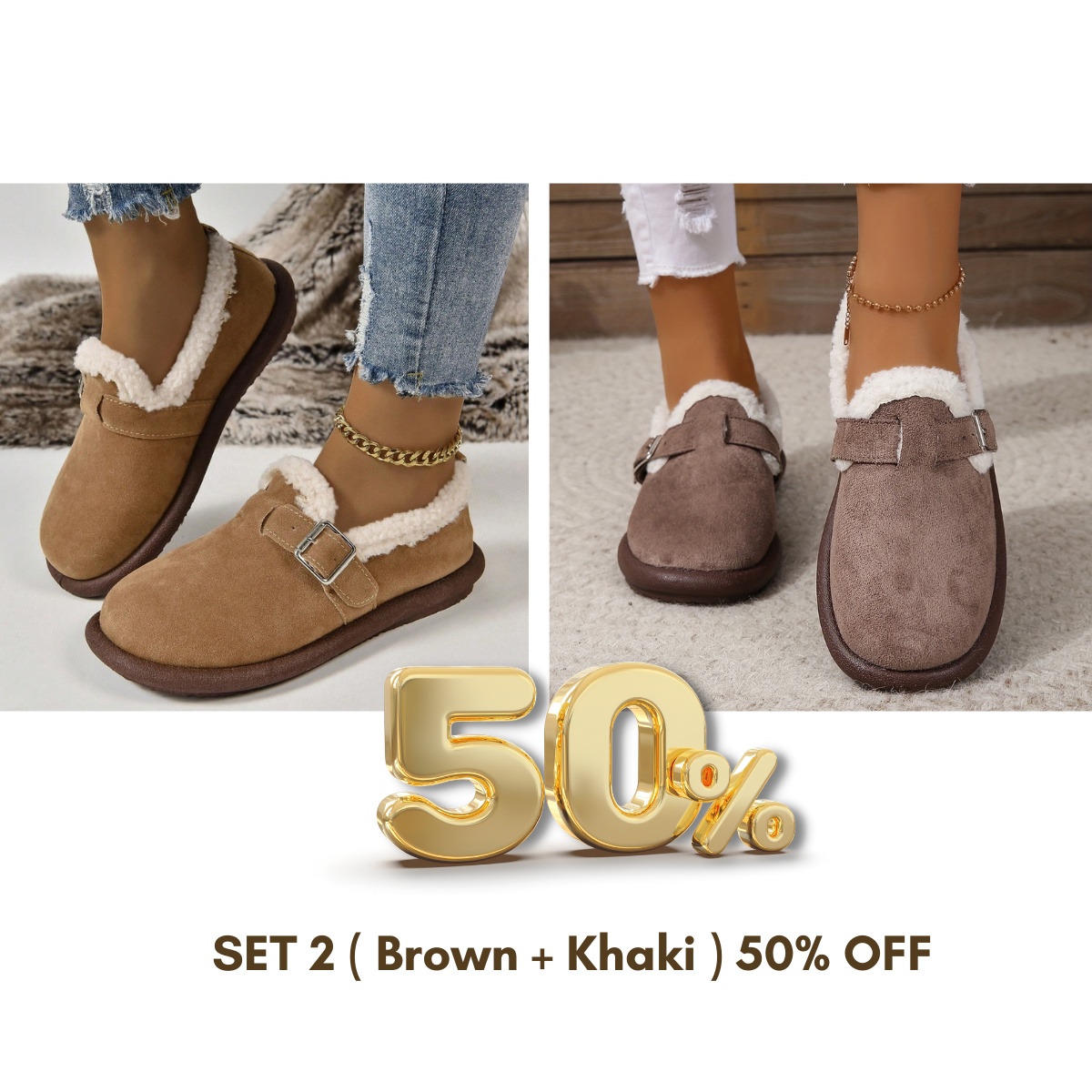 🔥Last Day Promotion - 60%OFF -Women's Plush Arch Support Non-Slip Shoes