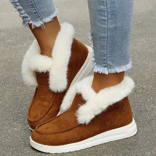 🔥Last Day 60% OFF🔥 Shoes Keep Warm This Winter: Women's Faux Fur Lined Boots