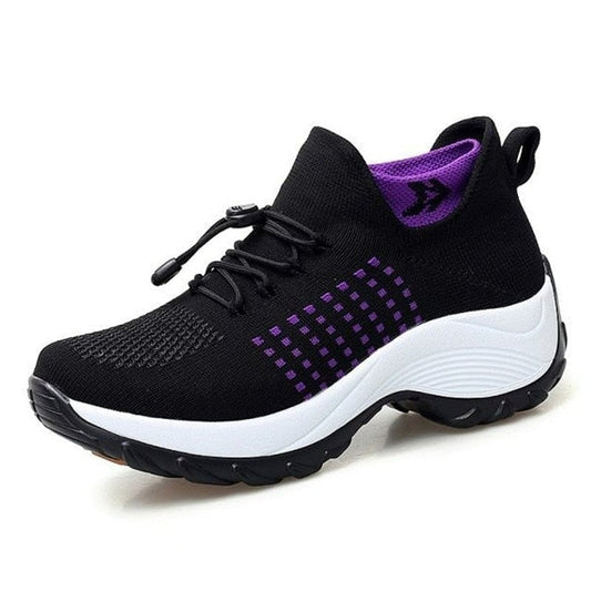 🔥Last Day 49% OFF -Ortho Stretch Cushion Shoes - Black Purple- FREE SHIPPING